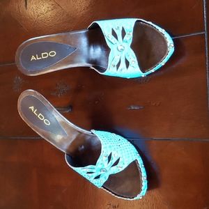 Turquoise and Embellished Sandals